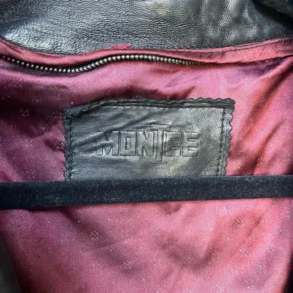 Vintage Montee Leather Bomber Jacket| XL - Picture 8 of 13
